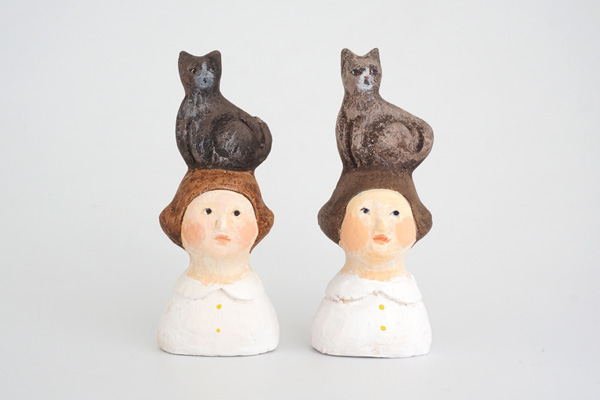 にしおゆき 陶製人形 黒猫のトルソ 和食器の通販 Monsen